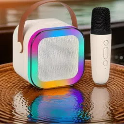 Wolcentra RA-957 K12 LED Colour Changing KARAOKE MIKE 48 W Bluetooth Party Speaker 16 W Bluetooth Speaker-picture-22