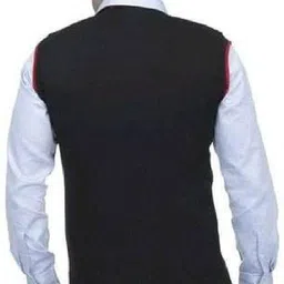 bhagwati creation Men Solid V Neck Black Sweater image 2