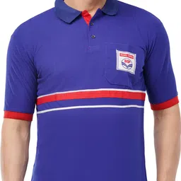 fuelfiit Men Striped Polo Neck Polycotton Blue T-Shirt-picture-26