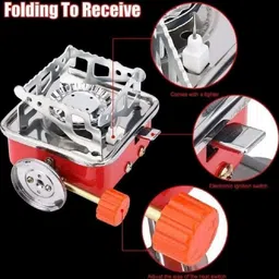 immutable Foldable Gas Stove Square Shaped Gas Butane Burner Camping Stove PDC7 Stainless Steel Manual Gas Stove image 4