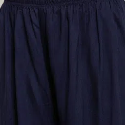 fashion crownz Women Regular Fit Dark Blue Cotton Blend Trousers image 3