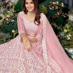 komal Embroidered Semi Stitched Lehenga Choli image 4