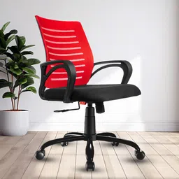 rose designer chairs Elite | 3-Years Warranty Included | Mid-Back Ergonomic Office Chair | Revolving| Mesh Office Arm Chair-picture-21