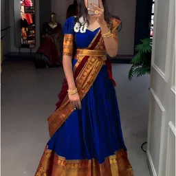 pavitraa sarees Solid Semi Stitched Lehenga Choli-picture-26