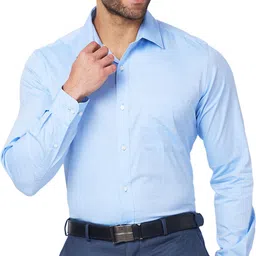 raymond Men Regular Fit Solid Formal Shirt-picture-19
