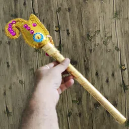 dhinchak krishna decorative flute best for Mandir idols and Mythological role play Wooden Flute image 2