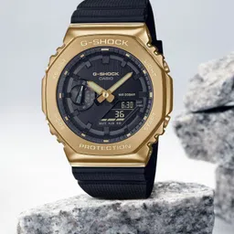 G-SHOCK Gold Ip Dial Black Resin Strap Analog-Digital Watch - For Men G1278 (GM-2100G-1A9DR)-image-53