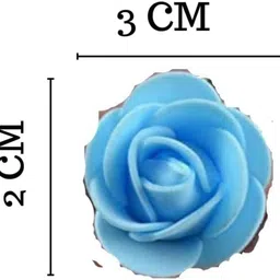 ankit traders Artificial Foam Blue Rose Flowers for Decoration | Art and Craft Work Blue Rose Artificial Flower image 4