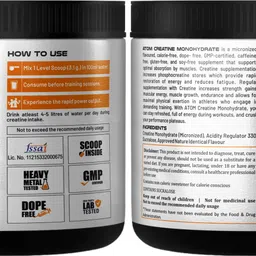 as-it-is nutrition ATOM Creatine Monohydrate Powder 100G-32 Servings Creatine image 2