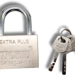 kavyashine ® 60MM Padlock Waterproof Stainless Steel Disc Lock for Door Lock & Shop Lock Lock image 1