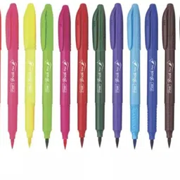 sunrise trading Flair Combo 12 Bright Multicolour Brush Pen & 12 Shades Color Pencil Digital Colorimeter-picture-38