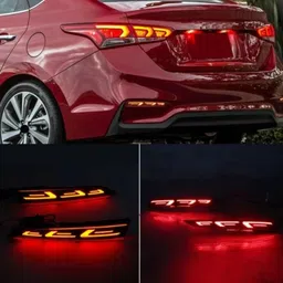 eliteauto Premium Car Reflector Led Brake Light for Bumper(Rear/Back) Drl New Design Car Reflector Light image 4