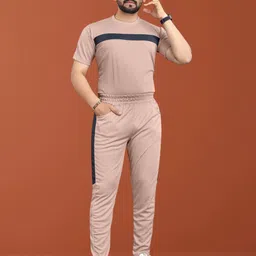 bajrangfab Men Night Suit Set Beige Self Design-picture-23