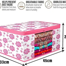 shree sawariya creation PINK FLOWER PACK OF 11 Cotton Laundry Bag-image-16