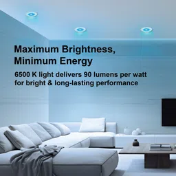 havells Luna 6W Round Downlight High Voltage Protection Upto 4KV Junction Box Ceiling Light Ceiling Lamp image 4