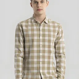 rodeiz Men Slim Fit Checkered Spread Collar Casual Shirt-picture-25