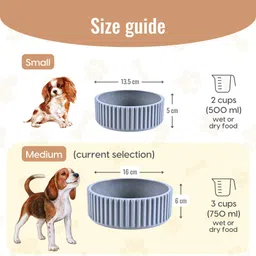 eha Earth Friendly Ecocog Dog Food Bowl | Made with Rice Husk Biocomposites Biocomposite Pet Bowl image 2