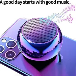 Saibaba Insulators Mini Bluetooth Speaker, Mini Boost, M4 Wireless Coin Speaker with Google & Siri Assistant Smart Speaker image 2