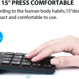 FlexiKeys Mechanical Feel 18-Key Numeric Keypad – Tactile Switch Numpad Wireless Handheld Laptop Keyboard Compatible with Desktop, Laptop, Mac image 3