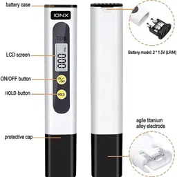 ionx Imported Digital TDS Meter for Water Quality Tester | Multipurpose | 0-9999ppm | Digital TDS Meter image 4