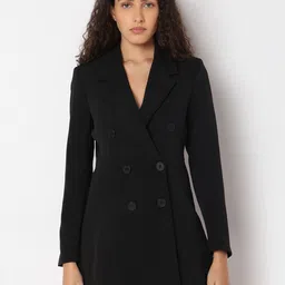 vero moda Women Solid Double Breasted Casual Blazer image 2