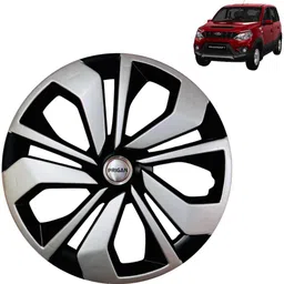 NuvoSport N4 Fnx Black Silver 16 INCH Wheel Cover For Mahindra NuvoSport N4-image-24