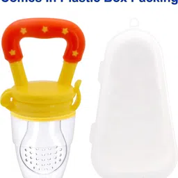 mastela Fruit/Food Feeder/Pacifier/Nibbler with Silicon Mesh in Box Packing (Yellow, Pack of 1) Teether and Feeder image 4