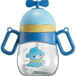 lilfusion baby 280 ml bpa free unbreackable sipper bottle set multicolor with straw image 4