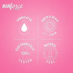 manforce ULTRA BUBBLE GUM FLAVORED DOTTED CONDOMS FOR MEN'S Condom image 3