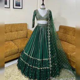 hrmfab Self Design Semi Stitched Lehenga Choli image 2