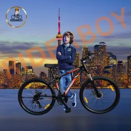 riderboy BiCycle Mountain Cycle 26 T 21 Gear BLACK Only Front Suspension 26 T (inch) Mountain Cycle image 2