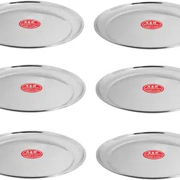 a&h Stainless Steel Heavy Gauge Regular Use Dinner Quarter Plate with Mirror Finish 19cm Dia set of 6 Pcs Quarter Plate-picture-37