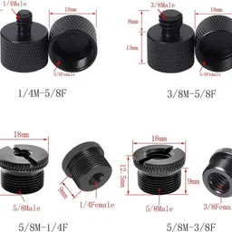 MILLETS 12 Pcs Mic Stand Adapter for Microphone,5/8 Female to 3/8 Mal Flash Shoe Adapter image 4