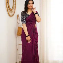 maku Solid/Plain Handloom Pure Cotton Saree image 2