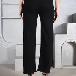 ok mart Women Loose Fit High Rise Black Jeans image 2