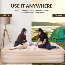 tavro Inflatable Air Bed with Built-in Pump | Portable Sleeping Mattress Inflatable Bed image 4