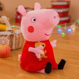 urban festivities PEPPA PIG FAMILY- 4 PIECE SOFT TOY| STUFF ANIMAL TOY GEORGE PIG, PEPPA PIG - 15 cm image 5