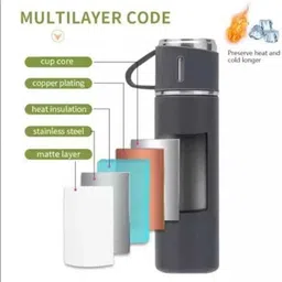 bogenlite 500ml Stainless Steel Vacuum Flask – Multicolor Insulated Bottle for Travel 500 ml Water Bottle image 4