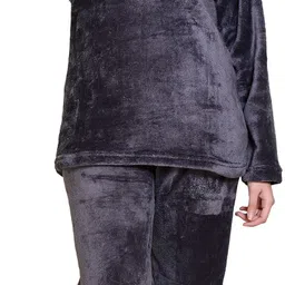 rg by ss clothing Women Top & Pyjama Set Grey Solid image 1