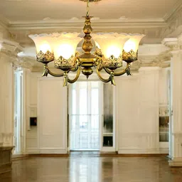 prop it up Antique, 6 Light Glass Shades, Antique Finish, Victorian Style, Without Bulb Chandelier Ceiling Lamp image 4