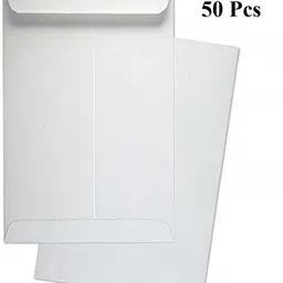 100GSM Paper White A4 Size Envelope Ideal For Home Office Secure Mailing | Thickness - 100 gsm | 10 x 12 inch (Pack of 50) Envelopes-image-1