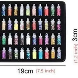 gleam soul Professional Glitters for Nail Art Set of 48 Mini Jars image 3