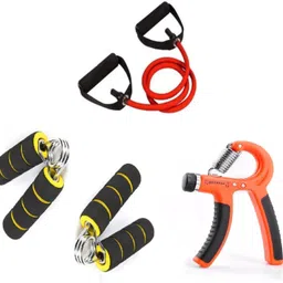 3|Hand Gripper/2 Gripper/Single Toning Tube|Body Stretching andFitness Equipment Fitness Accessory Kit Kit-image-56