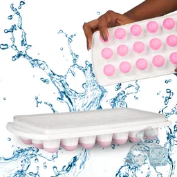 hinox 21 Cavity Ice Tray for Freezer, easy release push up Ice Cube Tray Pink, Purple Silicone Ice Cube Tray-picture-20
