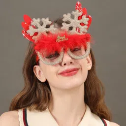 tlismi Glitter Reindeer Antler with Snowflake Design Christmas Party Goggles Hanging Ornaments Pack of 1 image 5
