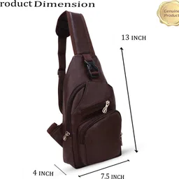 Pouchly Stylish Sling Bag – Multi-Pocket Crossbody for Office, College & Outdoor Use Waist Bag image 3