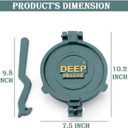 deep 7.5 inch Cast Iron Manual Roti Press / Chapati Maker, Non-Electric Puri Press Roti and Khakra Maker image 4