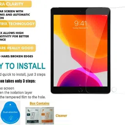 A-Allin1 Screen Guard for Apple ipad 7th gen 10.2inch, (Anti-Scratch & Smudge Proof Premium Tempered Glass) image 5