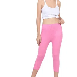 kanna fabric Women Pink Capri-picture-18