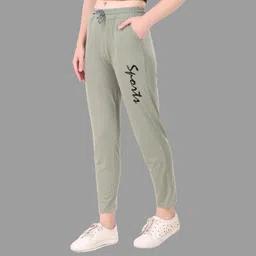 seaprint Pack of 2 Women Solid Pink, Light Green Track Pants image 3